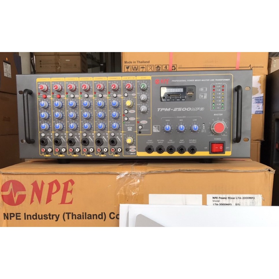 เครื่องขยายเสียงNPE TPM-2500MP3 TRANSFORMER POWER MIXER 2,500W