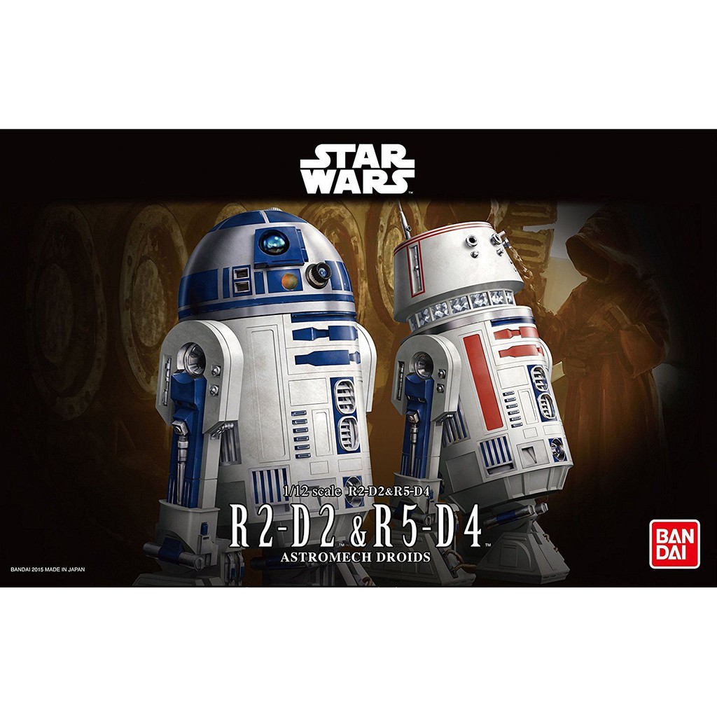 Bandai 1/12 R2-d2 & R5-d4 Astromech Droides Model Kit - Star Wars