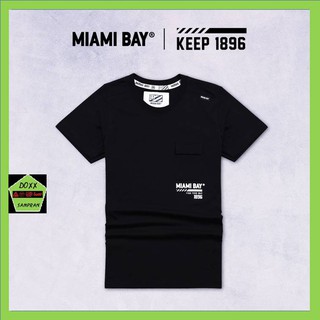 Miami Bay เสื้อคอกลม ชาย รุ่น Keep สีดำ