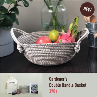 MOMOTARA DIY Gardeners Double Handle Basket