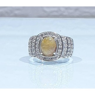 Top1Jewelry แหวนเงินแท้925 ไหมทองแท้(Gold Rutile)