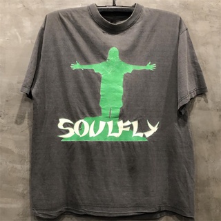 [S-5XL]เสื้อยืดแขนสั้น พิมพ์ลาย Soully Flying Band สไตล์วินเทจ ย้อนยุค ยุโรป และอเมริกา สําหรับผู้ชาย และผู้หญิง