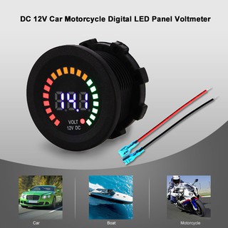 DC 12V Car Motorcycle Boat Digital LED Panel Voltage Display Volt Meter