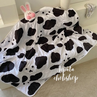 JIPATACHOBSHOP ผ้าห่มลายน้องวัว ผ้าห่มวัว ผ้าห่ม 🐄