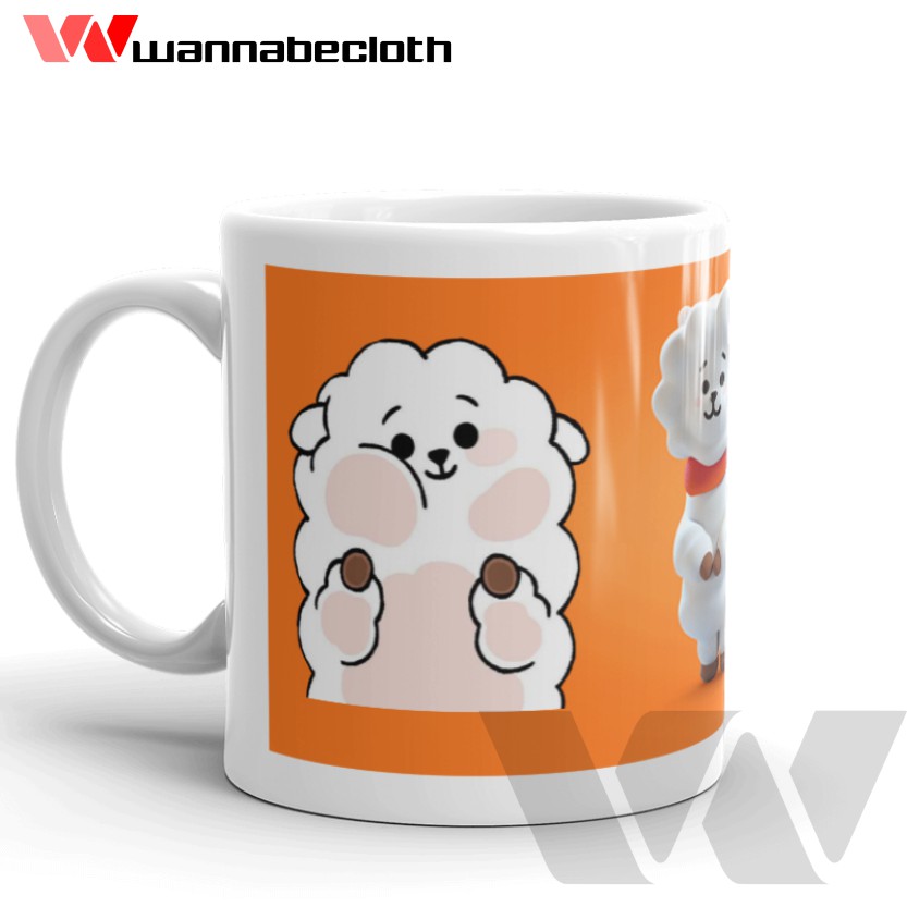 แก้ว BTS แก้ว BTS พิมพ์แก้วแบบกําหนดเอง แก้วเดี่ยว แก้วเร็ว แก้ว BTS BT21 ของที่ระลึก BTS RJ Jin