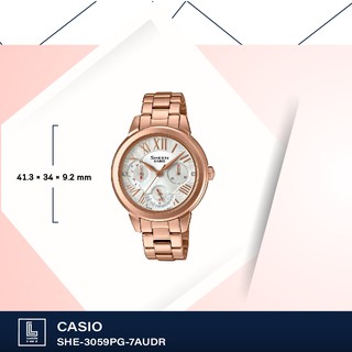 นาฬิกาข้อมือ casio sheen รุ่น SHE-3059PG-7AUDR