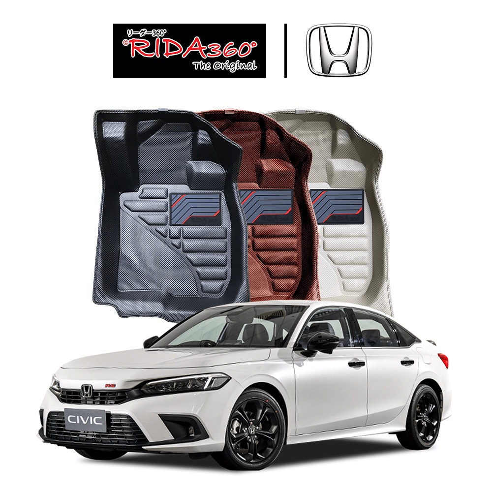 RIDA360®พรมขึ้นรูปไร้รอยต่อ HONDA CIVIC FE (เบนชิน 1.5 Turbo) 2021-NOW [131]