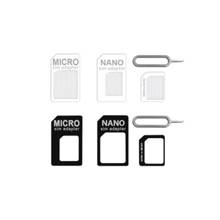 SIM Card Adapter 4 in 1 Nano Micro SIM Adapters For iPhone ตัว เปลี่ยนซิม การ์ด แปลงซิม แปลงนาโนซิม