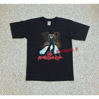 tshirtเสื้อยืดคอกลมฤดูร้อนKanye West Late Registration Tour 2005 เสื้อยืดลําลองสําหรับ Unisex แขนสั้นสีดําSto4XL