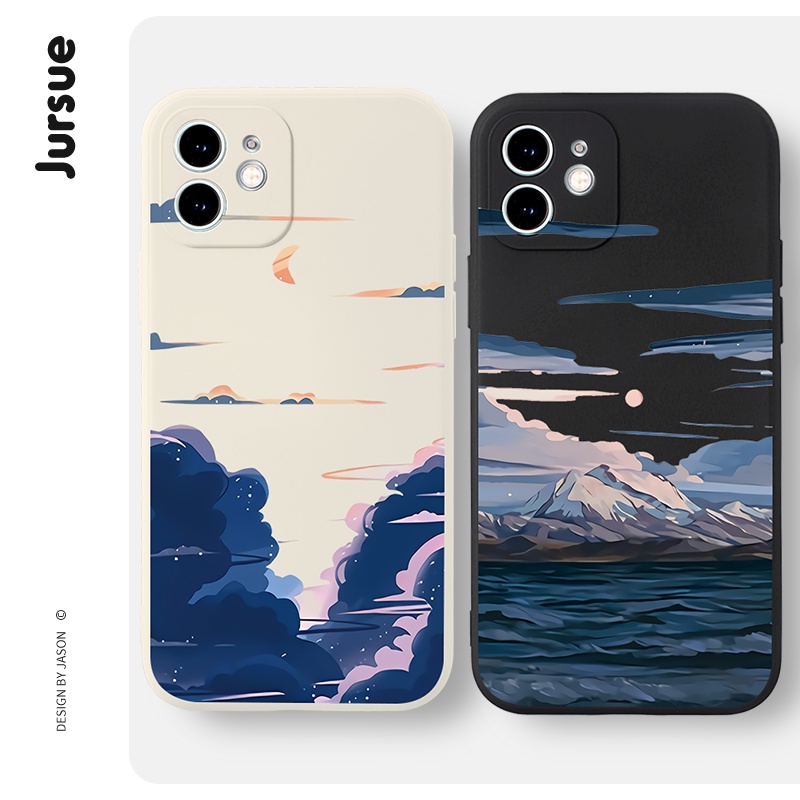 JURSUE คู่น่ารักความงามเคสโทรศัพท์สําหรับ iPhone 17 Air 16 15 14 13 12 11 Pro Max SE 2020 X XR XS 8 7 ip 6S 6 Plus XYH477