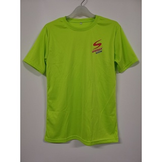 เสื้อยืด sponsor สปอนเซอร์ ของแท้💯%เสื้อกีฬา แห้งไว สีเขียวนีออน เห็นชัดมาแต่ไกล