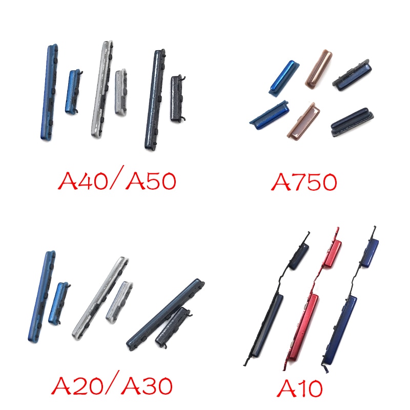 ปุ่มเปิดปุ่มปรับระดับเสียงปุ่มสวิทช์กุญแจสําหรับ Samsung A10 F A20 F A30 F A40 A50
