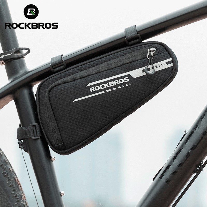 【TH Delivery】ROCKBROS กระเป๋าทรงสามเหลี่ยมสําหรับติดด้านข้างรถจักรยานยนต์ 1 . 2 Lbi