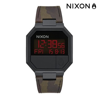 Nixon NXA9442255-00 นาฬิกาข้อมือผู้ชายและผู้หญิง สายหนัง ลายทหาร