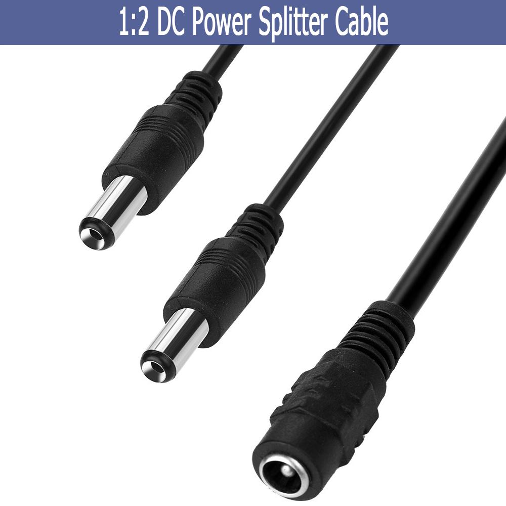 สายเคเบิ้ลแยก 12 V 1 : 2 Dc Power Splitter 1 Female To 2 Male 5 . 5x2 . 1 . พอร์ต Pigtals