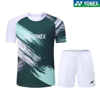 Yonex เสื้อยืดแบดมินตัน แขนสั้น สำหรับผู้ชายและผู้หญิง