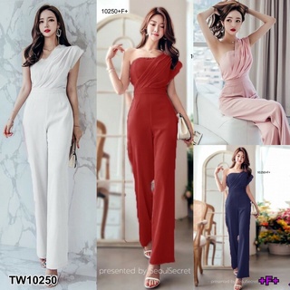 TW 10250 จั้มสูทขายาว จั้มสูทงานแต่ง จั้มสูทออกงาน จั้มสูทสีชมพู เอว26-28