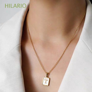 Hilario สร้อยคอโซ่สเตนเลส จี้ตัวอักษร สร้างสรรค์ เครื่องประดับ สไตล์เกาหลี แนวสตรีท ของขวัญผู้ชาย และผู้หญิง