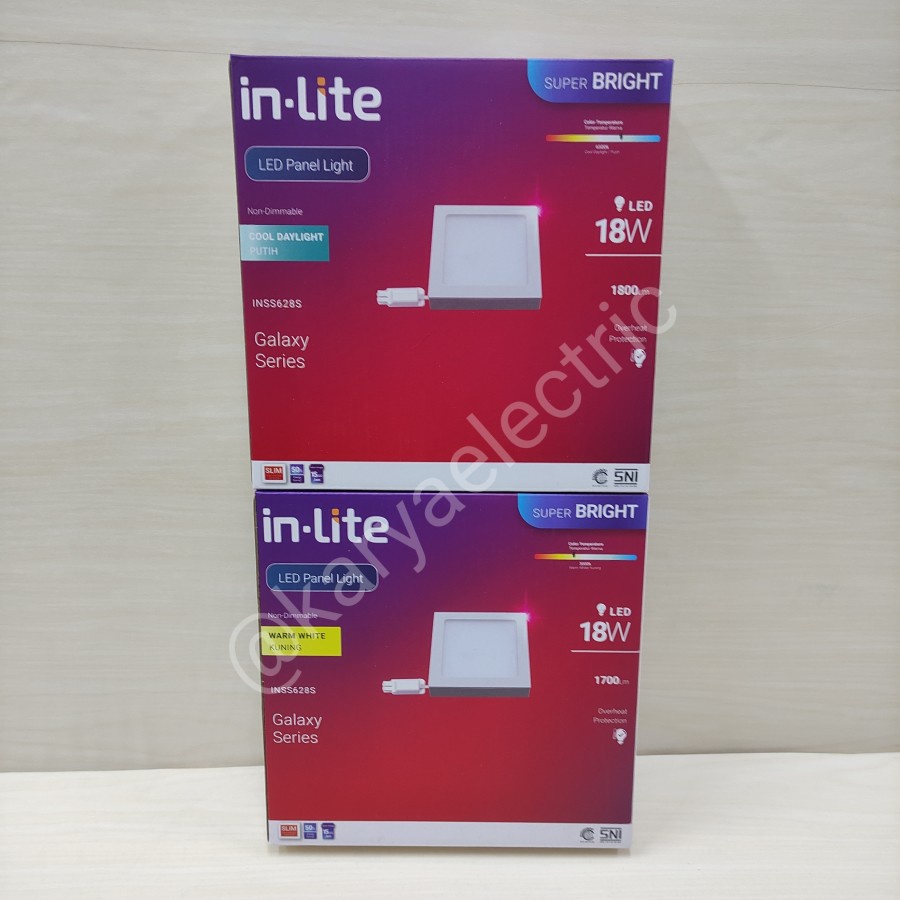 INLITE IN LITE 18WATT 18W LED PANEL LIGHT OUTBOW BOX INSSS628S