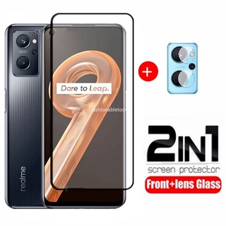 2 in 1 ฟิล์มกระจกนิรภัยกันรอยหน้าจอ ป้องกันเลนส์กล้อง ด้านหลัง สําหรับ Realme 8 9 pro plus 9i 8i 9pro+ 8pro Realme9i Realme9pro Realme8pro 4G 5G