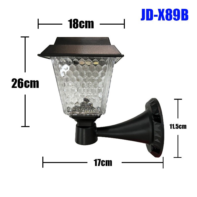 ไฟติดผนังโซล่าเซลล์ รุ่นสีเหลี่ยม  JD-X79B 5วัตต์ / JD-X89B 8วัตต์ รุ่นใหม่ ปรับได้ 2 สีในโคมเดียว - รูปที่ 5