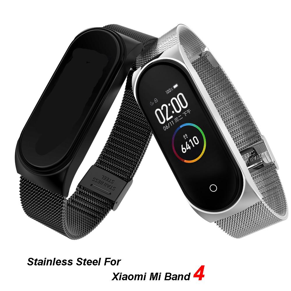 สายรัดโลหะ สเตนเลส สำหรับ Xiaomi Mi Band 4