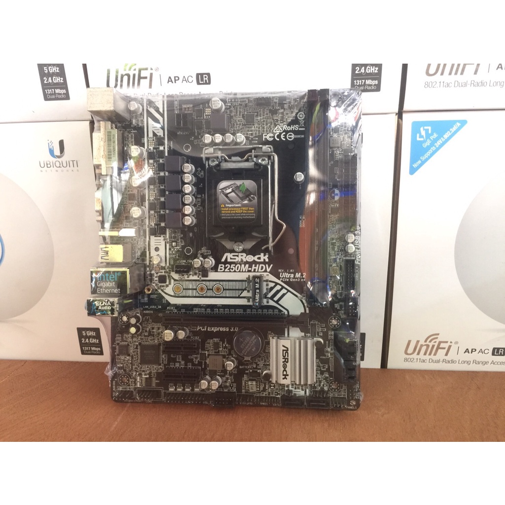 เมนบอร์ด ASRock B250M-HDV Socket 1151 DDR4 สวยๆ สินค้าลดราคาพิเศษ No ฝาหลัง (สินค้าส่งเร็ว)