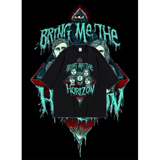 เสื้อยืดผ้าฝ้ายพิมพ์ลายขายดี เสื้อยืด พิมพ์ลายวง BMTH SERIES BMTH SERIES METAL ROCK Music