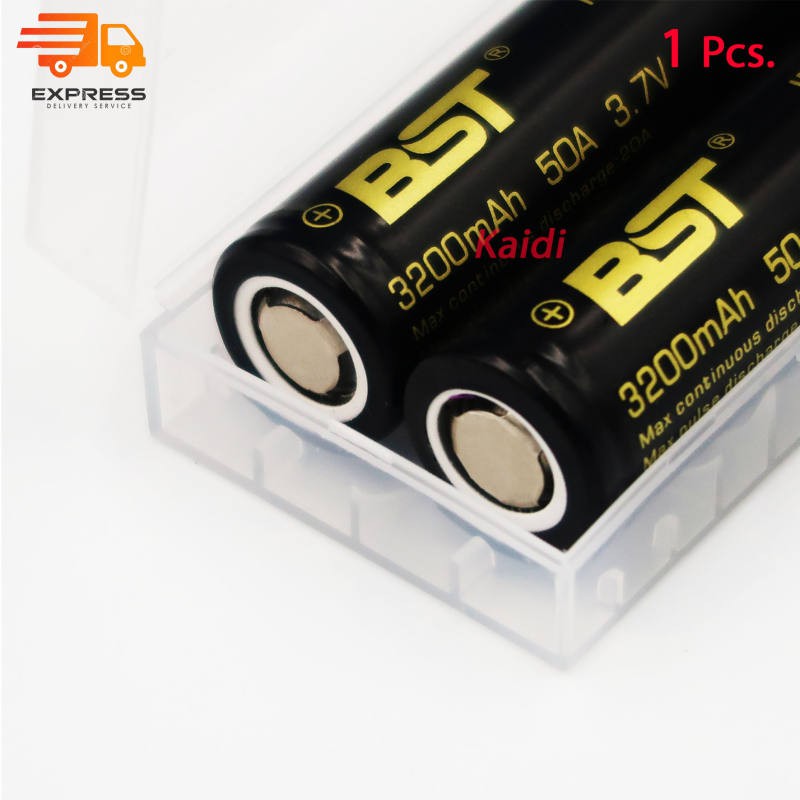 1 ก้อน ถ่านชาร์จ 18650 IMR 50A 3200 MAh (สีดำ) แอมสูง สำหรับไฟฉาย ไฟคาดหัว ลำโพง วิทยุ