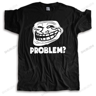 ถูกสุดๆใหม่ เสื้อยืดลําลอง ผ้าฝ้าย แขนสั้น คอกลม พิมพ์ลาย Licensed You Mad Troll Face meme Problem On สีดํา แฟชั่นฤดูร้อ