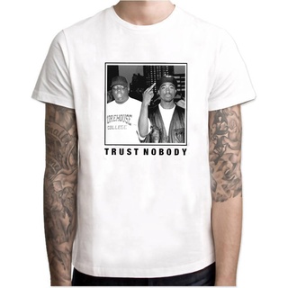 เสื้อยืด พิมพ์ลาย Trust Nobody Tupac 2Pac Shakur Notorious แฟชั่นฤดูร้อน สําหรับผู้ชายS-5XL