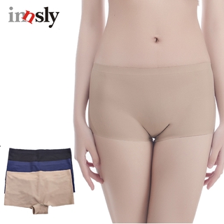 Innsly Seamless Women Boyshorts Boxer Summer Ice Silk Safety Short Pants Mid Waist Panites