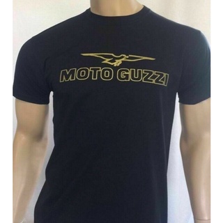 แขนสั้นcrew neckเสื้อยืด ลาย Moto Guzzi Italian ไซซ์ S 100% สําหรับรถจักรยานยนต์S-XXXXL