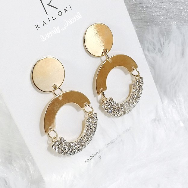 ต่างหูแต่งเพชร cz ✨Silver&Gold Collection 💎