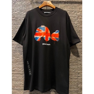 PALM ANGELS UNION JACK KILL THE BEAR COTTON PRINT T-SHIRT เสื้อปาล์มแองเจิล สกรีนตัวหนังสือ ธงชาติอังกฤษ