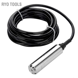 Ryo เครื่องมือตรวจจับระดับเซนเซอร์ระดับของเหลว Dc24V 4-20Ma สําหรับ 0-5 เมตร