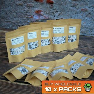 ขายส่ง 10 ถุง Top Dressing Size 1 for Succulents &amp; Cactus White, Grey &amp; Black Marble 100grams หินแม่น้ำธรรมชาติ 100%