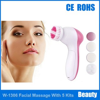 เครื่องนวดหน้า ทำความสะอาด 5 หัวแปรง 5 in 1 FACIAL BRUSH CLEANING MASSAGER