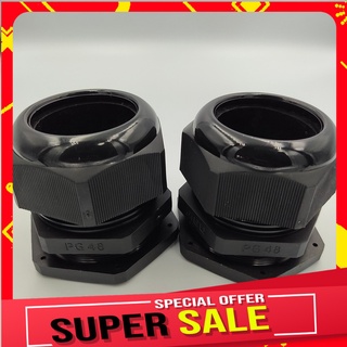 PG-48 NYLON CABLE GLAND ไนล่อน เคเบิ้ลแกลน Cable range :34-44  IP68 ดำ/ขาว แพ็คละ 2ตัว