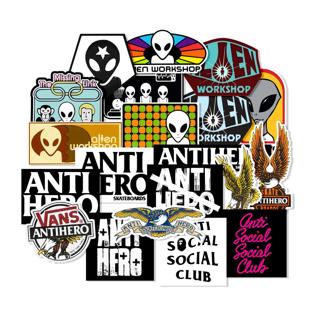 สติ๊กเกอร์แบรนด์ (2) Alien Workshop / AntiHero / Anti Social Social Club