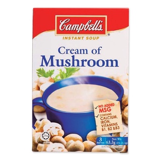 แคมเบลล์ ครีมเห็ดกึ่งสำเร็จรูป 63.3 กรัม x 2 ซอง Campbells Mushroom Cream 63.3g x 2 Unit