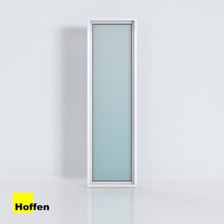 HOFFEN ช่องแสงประตู หน้าต่างกระจก บานตายขนาดใหญ่ UPVC สีขาว