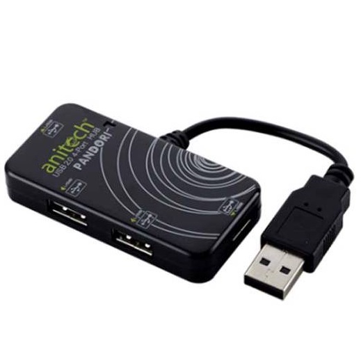 (B299) HUB USB (ฮับ ยูเอสบี) ANITECH USB 2.0 4 PORTS (มี 2 สี ขาว ดำ ...
