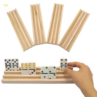 Sun ที่วางโดมิโน่ แบบไม้ สําหรับเกม Domino Game Mexican Train Dominoes Cuban Dominoes