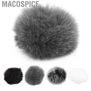 Macospice Lavalier Microphones Windscreen  Artificial Fur Lapel Mic Wind Muff Soft Delicate Warm Comfortable Clear Sound for Outdoor