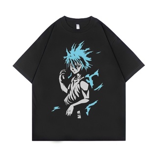 เสื้อยืด ขนาดใหญ่ พิมพ์ลาย Psycho Crucify Killua Zoldyck | สีดํา | เสื้อฮันเตอร์ x ฮันเตอร์ | เสื้อยืด ขนาดใหญ่ | สไตล์ว