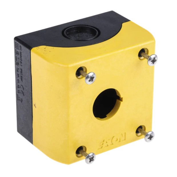 กล่อง Emergency Pushbutton M22-IY1 - Surface mounting enclosure, yellow, 1 mounting location EATON