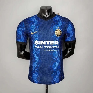 เสื้อกีฬาแขนสั้น ลายทีมชาติฟุตบอล Inter Milan Jersey 21-22 ชุดเหย้า