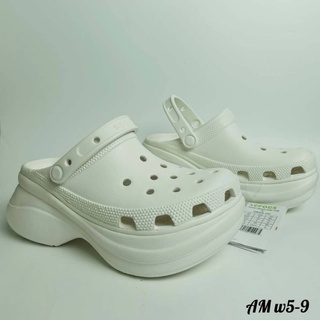 Crocs Bae รุ่นแม่ขมพู่ อารยา ส้นหนาสูง2.5เกือบ3นิ้ว มี5สีเสริมสูงขาเรียวไซส์ 35-40 แต่งตัวก