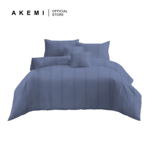 Akemi ชุดผ้าปูที่นอน ลายราชินี Layla Piper Infinity Blue